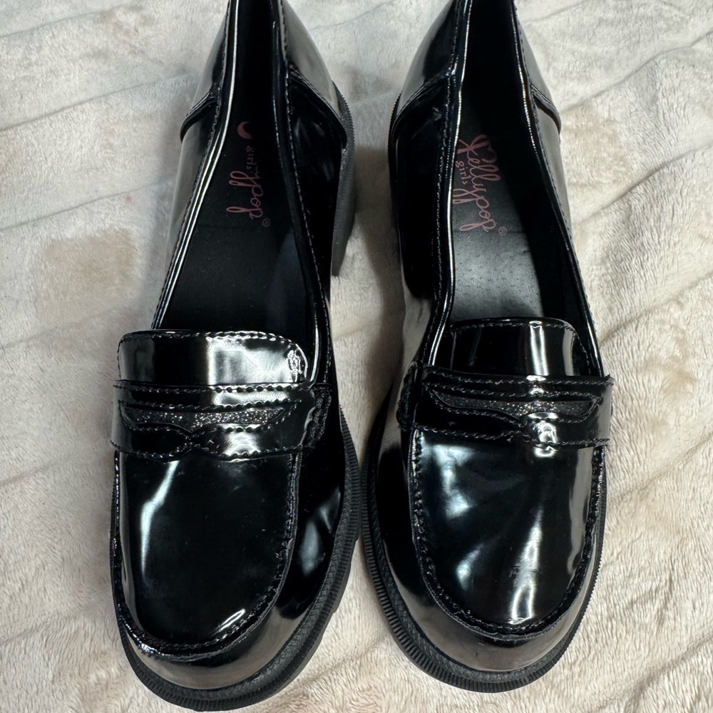 Jellypop Shiny Black Dress Loafers